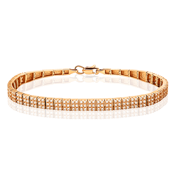 Женский золотой браслет с россыпью фианитов 035800 детальное изображение ювелирного изделия Золотые браслеты Женский золотой браслет с россыпью фианитов 035800 детальное изображение ювелирного изделия Золотые браслеты