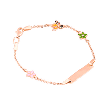 обзорное фото Золотой детский браслет с эмалью 025191 Детские золотые браслеты обзорное фото Золотой детский браслет с эмалью 025191  Детские золотые браслеты