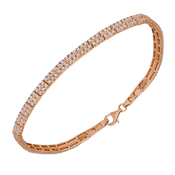 Золотой браслет дорожка из фианитов  037239 детальное изображение ювелирного изделия Золотые браслеты с цирконием (фианитами) Золотой браслет дорожка из фианитов  037239 детальное изображение ювелирного изделия Золотые браслеты с цирконием (фианитами)