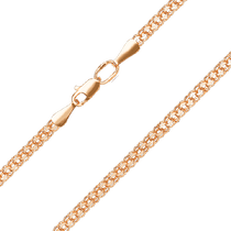 обзорное фото Браслет из красного золота Бисмарк 035484 Золотые браслеты обзорное фото Браслет из красного золота Бисмарк 035484  Золотые браслеты