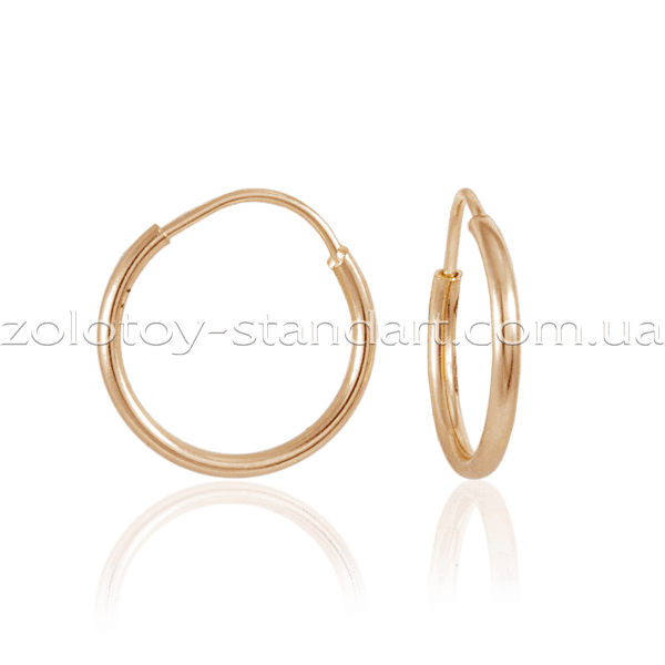 Серьги кольца золотые 9205334 детальное изображение ювелирного изделия Серьги без камней Серьги кольца золотые 9205334 детальное изображение ювелирного изделия Серьги без камней