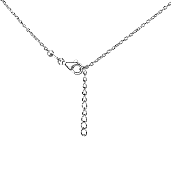 Серебряное колье с тонким якорным плетением и двумя сердцами Серебряное колье с тонким якорным плетением и двумя сердцами