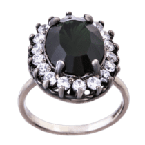 обзорное фото Серебряное кольцо с кварцом 4134  Серебряные кольца
