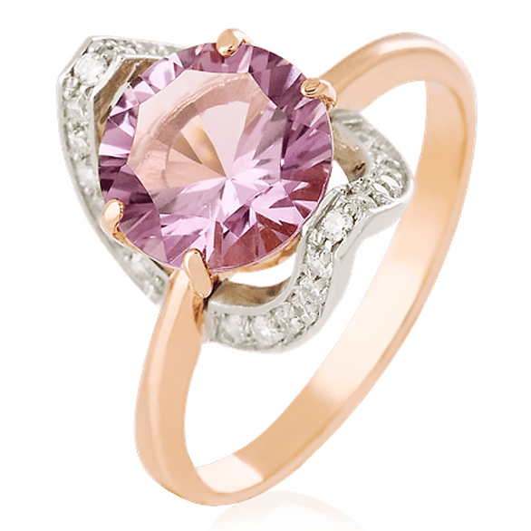 Золотое кольцо с аметистом 023830 детальное изображение ювелирного изделия Золотые кольца с аметистом Золотое кольцо с аметистом 023830 детальное изображение ювелирного изделия Золотые кольца с аметистом