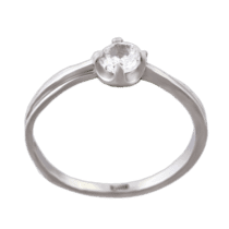 обзорное фото Серебряное кольцос цирконием 8032  Серебряные кольца