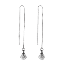 обзорное фото Серебряные серьги С2Ф/439  Серебряные серьги с камнями