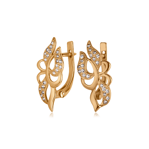 Золотые серьги с цирконием 511594 детальное изображение ювелирного изделия Золотые серьги с фианитом Золотые серьги с цирконием 511594 детальное изображение ювелирного изделия Золотые серьги с фианитом