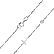 обзорное фото Серебряный браслет с крестиком и монеткой 032280 Серебряные женские браслеты обзорное фото Серебряный браслет с крестиком и монеткой 032280  Серебряные женские браслеты