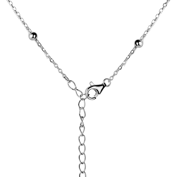 Срібне кольє з перлиною та маленькими кульками якірного плетіння 925 проби 039784 детальне зображення ювелірного виробу Срібне кольє з перлиною та маленькими кульками якірного плетіння 925 проби 039784 детальне зображення ювелірного виробу