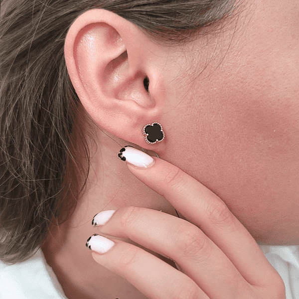 сережки клевер золоті сережки клевер золоті