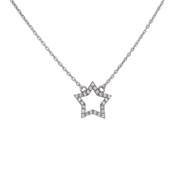 Серебряная цепочка Звездочка Якорная с цирконием 024124 детальное изображение ювелирного изделия Серебряные колье Серебряная цепочка Звездочка Якорная с цирконием 024124 детальное изображение ювелирного изделия Серебряные колье