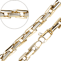 обзорное фото Литой золотой браслет на руку 032009 Золотые браслеты без камней обзорное фото Литой золотой браслет на руку 032009  Золотые браслеты без камней