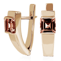 обзорное фото Золотые серьги с гранатом 023362 Золотые серьги с гранатом обзорное фото Золотые серьги с гранатом 023362  Золотые серьги с гранатом