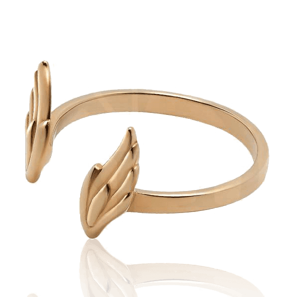 Золотое кольцо Крылья с незамкнутым ободком 033774 детальное изображение ювелирного изделия Золотые кольца Золотое кольцо Крылья с незамкнутым ободком 033774 детальное изображение ювелирного изделия Золотые кольца