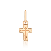 обзорное фото Золотой крестик Спаси и Сохрани 035284  Золотые подвески