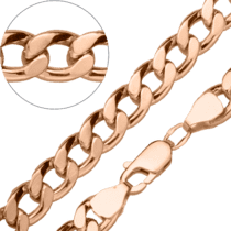 обзорное фото Золотой браслет без вставок Гурмет 038281  Золотые мужские браслеты