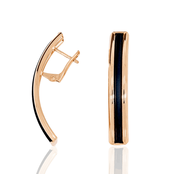 Серьги из красного золота с каучуком 031661 детальное изображение ювелирного изделия Золотые серьги с каучуком Серьги из красного золота с каучуком 031661 детальное изображение ювелирного изделия Золотые серьги с каучуком