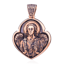 обзорное фото Икона Ангела Хранителя 024638  Золотые подвески иконки