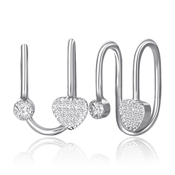 Серебряные серьги каффы без прокола с фианитами 031687 детальное изображение ювелирного изделия Серебряные серьги Серебряные серьги каффы без прокола с фианитами 031687 детальное изображение ювелирного изделия Серебряные серьги