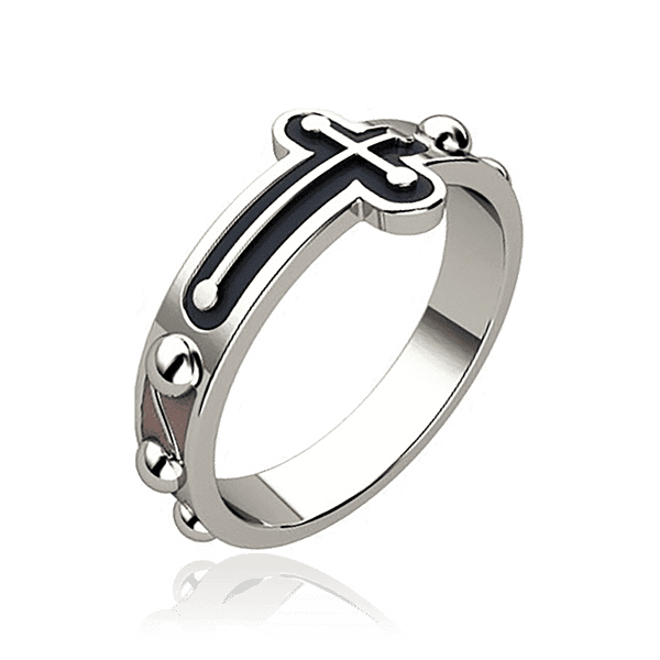 Серебряное кольцо Крест с эмалью 034749 детальное изображение ювелирного изделия Серебряные кольца Серебряное кольцо Крест с эмалью 034749 детальное изображение ювелирного изделия Серебряные кольца