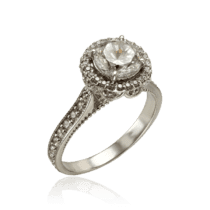 обзорное фото Кольцо из белого золота с камнями Миранда 034119  Золотые кольца