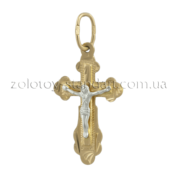 Золотой крестик 60035 детальное изображение ювелирного изделия Золотые крестики Золотой крестик 60035 детальное изображение ювелирного изделия Золотые крестики