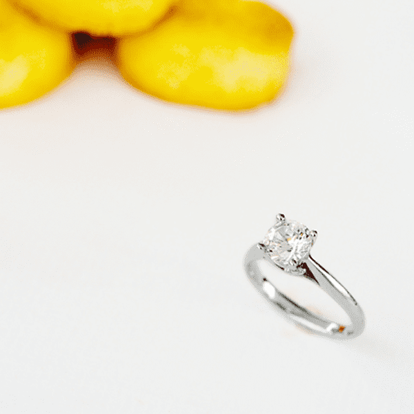 Каблучка для заручин з діамантом із білого золота 024496 детальне зображення ювелірного виробу Каблучка для заручин з діамантом із білого золота 024496 детальне зображення ювелірного виробу