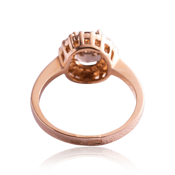 Кольцо золотое женское с раухтопазом Кольцо золотое женское с раухтопазом