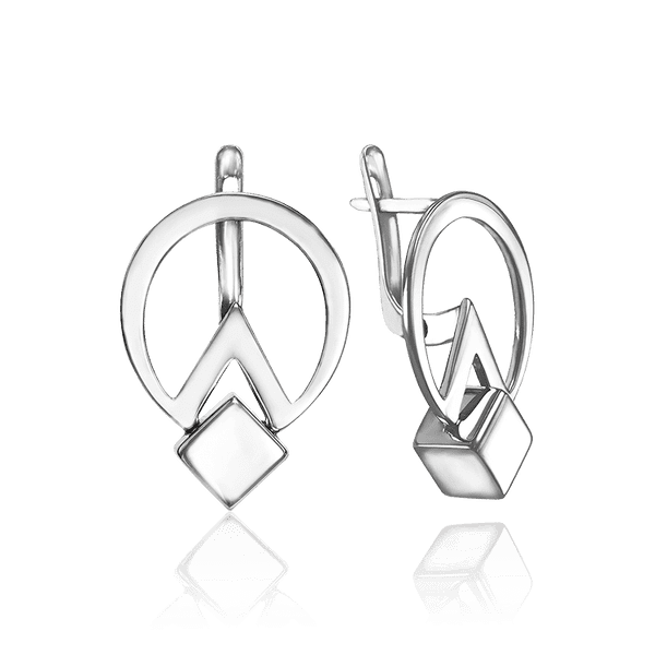 Женские серебряные сережки Геометрия 035481 детальное изображение ювелирного изделия Серебряные серьги Женские серебряные сережки Геометрия 035481 детальное изображение ювелирного изделия Серебряные серьги