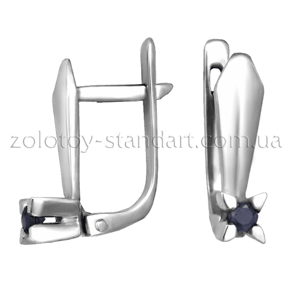 Золотые серьги с сапфиром 2574/1 детальное изображение ювелирного изделия Золотые серьги с сапфиром Золотые серьги с сапфиром 2574/1 детальное изображение ювелирного изделия Золотые серьги с сапфиром