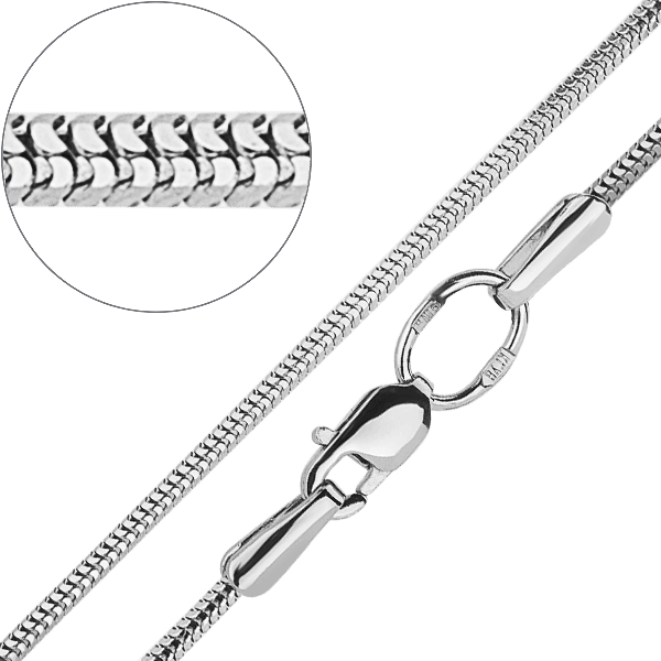 Золотая цепочка в белом золотеТонда (Снейк) 029953 детальное изображение ювелирного изделия Золотые цепочки женские Золотая цепочка в белом золотеТонда (Снейк) 029953 детальное изображение ювелирного изделия Золотые цепочки женские