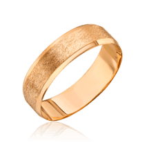обзорное фото Европейское золотое обручальное кольцо с алмазной гранью 034399  Золотые кольца
