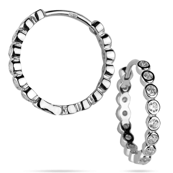 Серебряные кольца на английской застежке с фианитами Шарики 925 пробы 039582 детальное изображение ювелирного изделия Серебряные серьги с камнями Серебряные кольца на английской застежке с фианитами Шарики 925 пробы 039582 детальное изображение ювелирного изделия Серебряные серьги с камнями