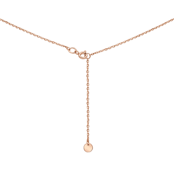 Золотое асимметричное колье TWO.SIDES с фианитами купить