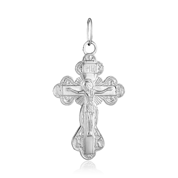 Серебряный крестик на шею 036990 детальное изображение ювелирного изделия Серебряные подвески крестики Серебряный крестик на шею 036990 детальное изображение ювелирного изделия Серебряные подвески крестики
