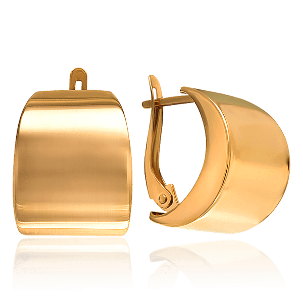 золотые серьги глянцевые золотые серьги глянцевые