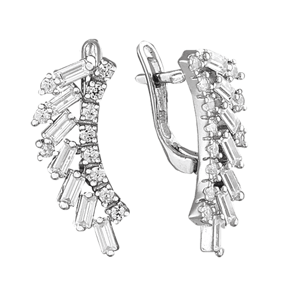 Серебряные серьги С2Ф/086 детальное изображение ювелирного изделия Серебряные серьги с камнями Серебряные серьги С2Ф/086 детальное изображение ювелирного изделия Серебряные серьги с камнями