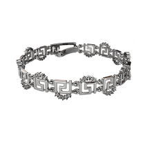 обзорное фото Браслет из белого золота 892022 Золотые браслеты жесткие обзорное фото Браслет из белого золота 892022  Золотые браслеты жесткие