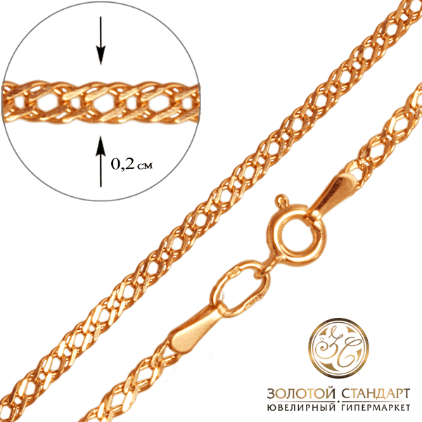 Золотий ланцюг Рембо 10601 детальне зображення ювелірного виробу
