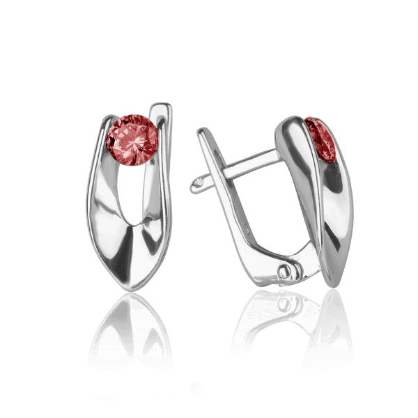 Серебряные серьги с красным фианитом 027752 детальное изображение ювелирного изделия Серебряные серьги с камнями Серебряные серьги с красным фианитом 027752 детальное изображение ювелирного изделия Серебряные серьги с камнями