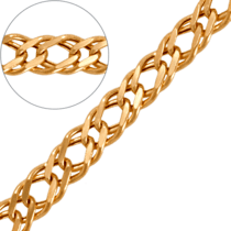 обзорное фото Золотая цепочка Рембо 10608  Золотые цепочки плетения Рембо