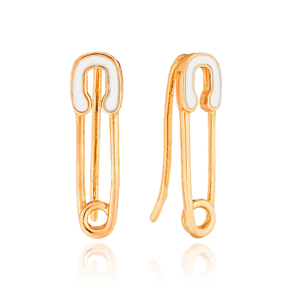 Золотые каффы с белой эмалью 034527 детальное изображение ювелирного изделия Золотые серьги Золотые каффы с белой эмалью 034527 детальное изображение ювелирного изделия Золотые серьги