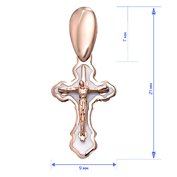 Золотий хрестик 250046Е детальне зображення ювелірного виробу Золотий хрестик 250046Е детальне зображення ювелірного виробу