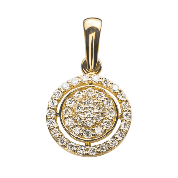 Золотой подвес с бриллиантами  Золотой подвес с бриллиантами