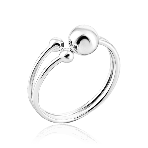 Серебряное кольцо на фалангу шарики 035618 детальное изображение ювелирного изделия Серебряные кольца Серебряное кольцо на фалангу шарики 035618 детальное изображение ювелирного изделия Серебряные кольца