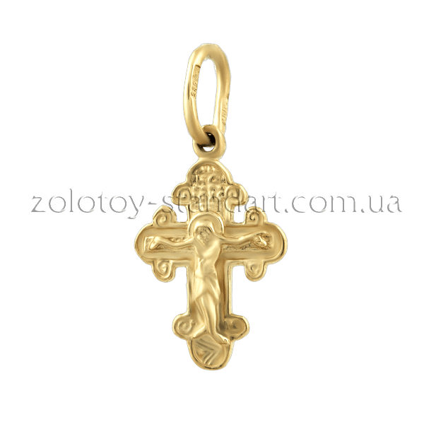 Золотой крестик 1,4,0633 детальное изображение ювелирного изделия Детский золотой крестик