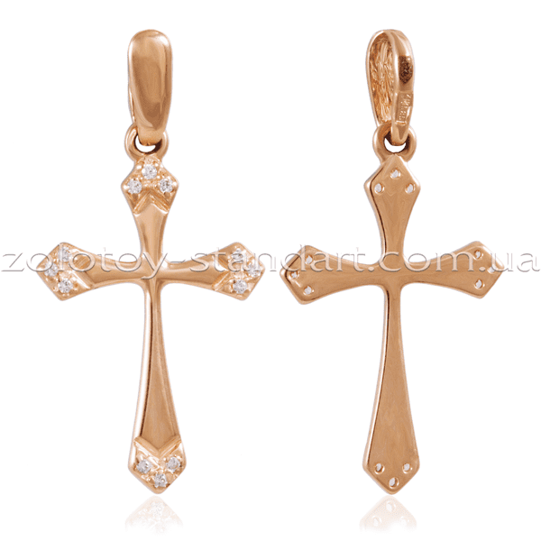 Золотой подвес 1,4,0794 детальное изображение ювелирного изделия Декоративные золотые крестики