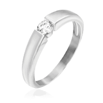 обзорное фото Серебряное кольцо с цирконием SWAROVSKI 025159  Серебряные кольца с фианитом