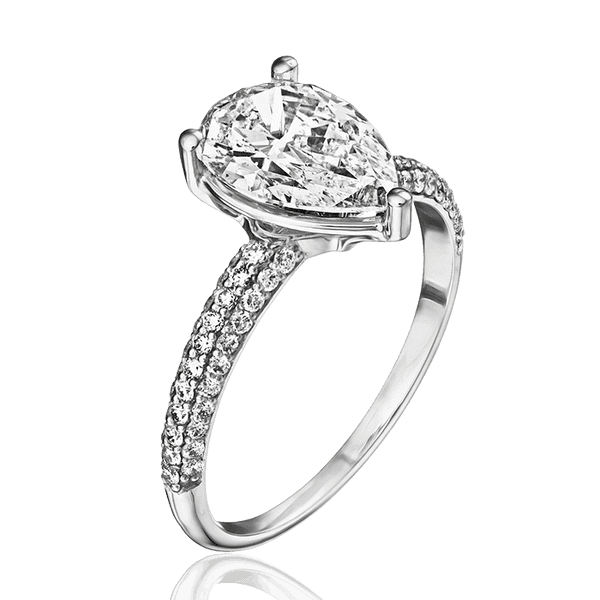 Золотое кольцо в белом золоте с бриллиантом груша 031700 детальное изображение ювелирного изделия Золотые кольца с бриллиантами Золотое кольцо в белом золоте с бриллиантом груша 031700 детальное изображение ювелирного изделия Золотые кольца с бриллиантами