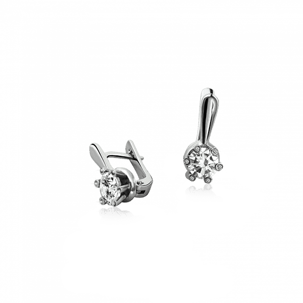 Серебряные серьги с фианитом 026167 детальное изображение ювелирного изделия Серебряные серьги с камнями Серебряные серьги с фианитом 026167 детальное изображение ювелирного изделия Серебряные серьги с камнями